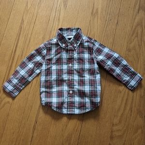 Janie and Jack Baby Boy Plaid Button Down 6-12m